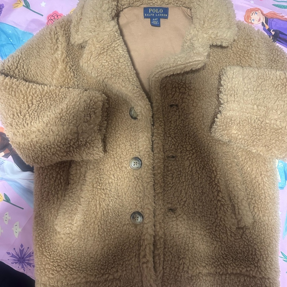 Polo by Ralph Lauren Beige Sherpa Jacket